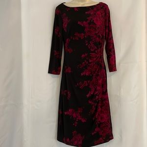 Lauren Ralph Lauren Sunburst Long Sleeve Dress